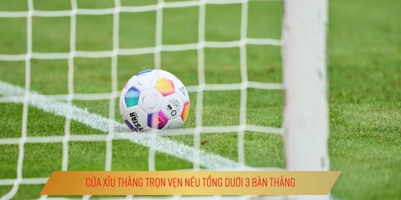Cửa xỉu thắng trọn vẹn nếu tổng dưới 3 bàn thắng